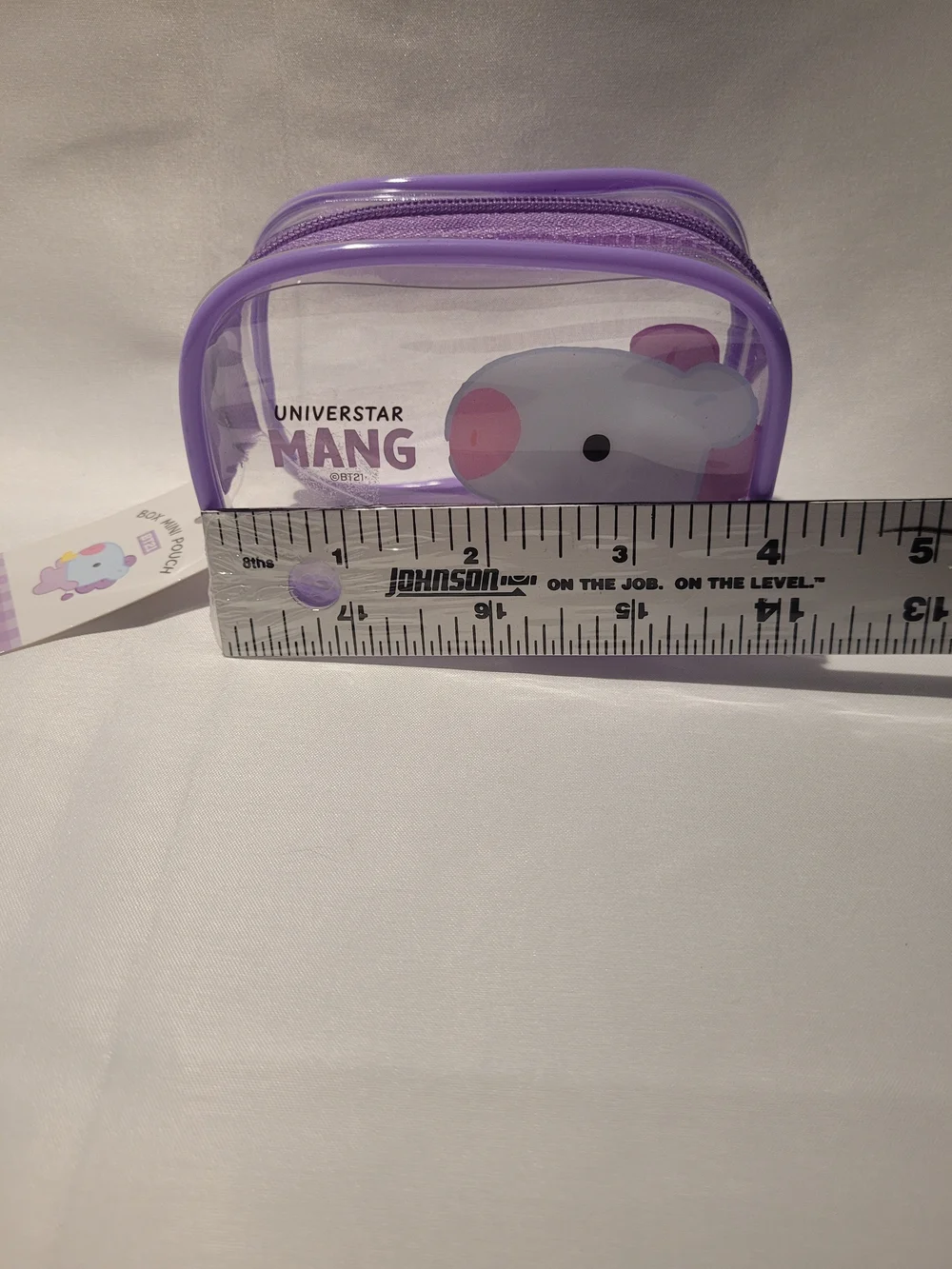 NWT Purple Clear Mang Mini Pouch